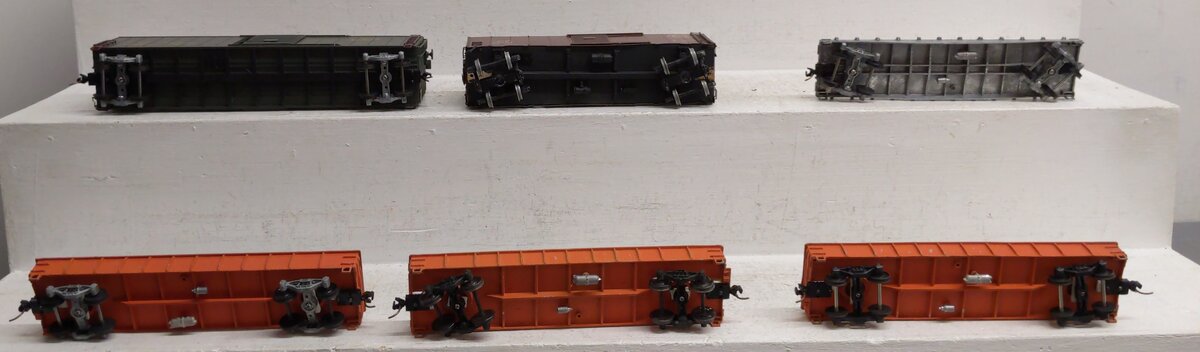 Assorted S Gauge Custom Freight Cars [6] #96754 #68040 EX