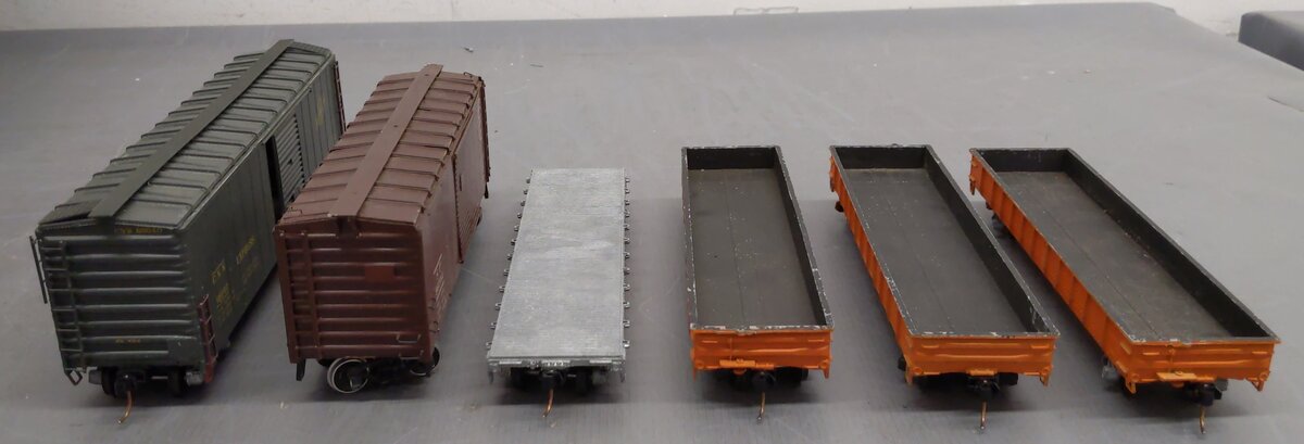 Assorted S Gauge Custom Freight Cars [6] #96754 #68040 EX