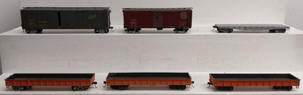 Assorted S Gauge Custom Freight Cars [6] #96754 #68040 EX