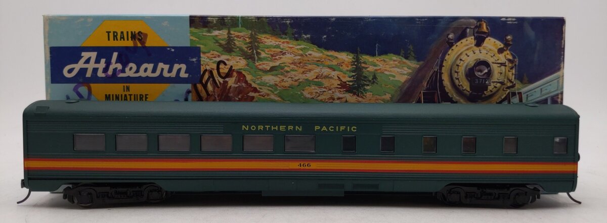 Athearn 1816 HO Northern Pacific 72' Streamed Lined Coach Car Kit #466-Assembled LN/Box