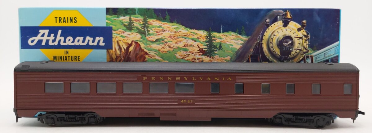 Athearn 1792 HO Pennsylvania Railroad Streamline Diner Car Kit #4949-Assembled LN/Box