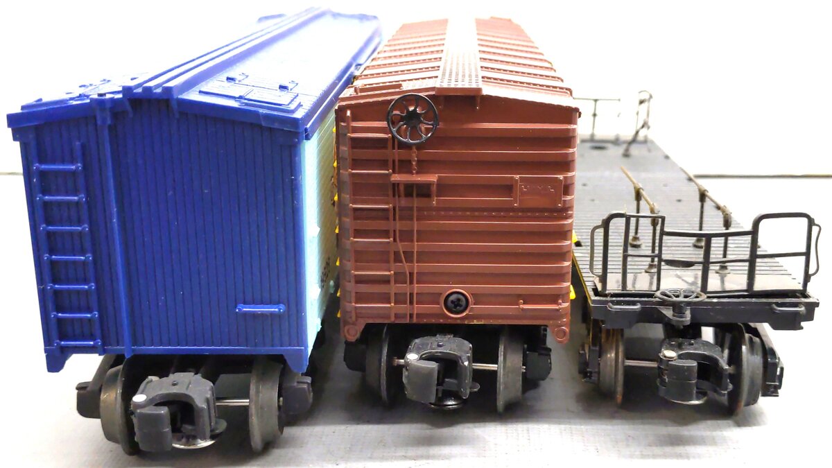 Lionel O Gauge Assorted Freight Cars: 16503, 19525, 52087 [3] VG/Box