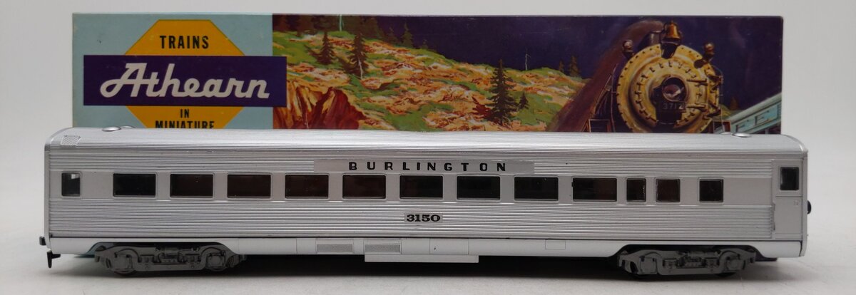 Athearn 1813 HO Scale Chicago Burlington & Quincy Coach Kit #3150-Assembled LN/Box