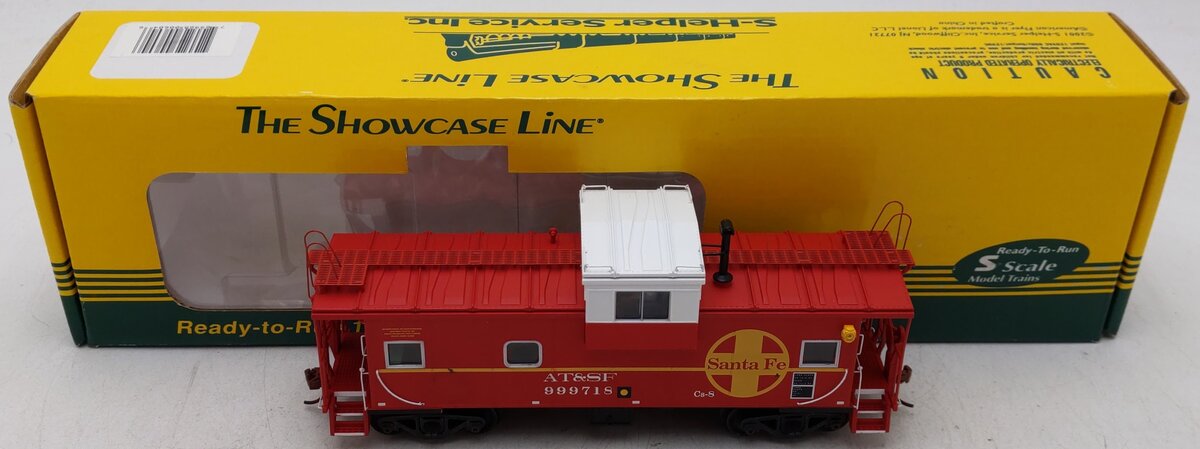 S-Helper 00604 S Gauge Santa Fe Extended Vision Caboose #999718 EX/Box