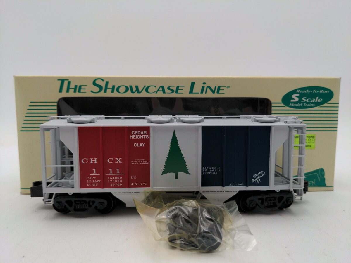 S-Helper Service 00414 S CHCX PS-2 2-Bay Hopper - 1999 Christmas Car #111 EX/Box