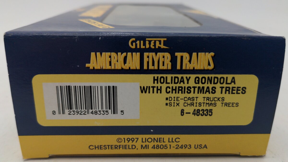 American Flyer 6-48335 S Gauge Holiday Gondola w/Christmas Trees VG/Box