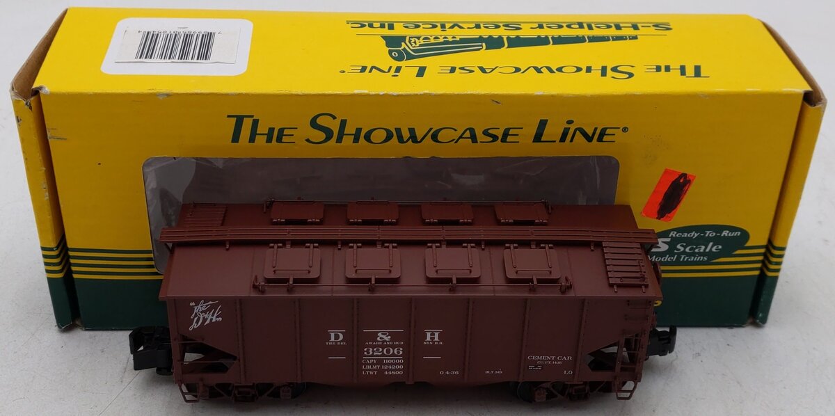 S-Helper Service 01854 S Gauge Delaware & Hudson Covered Hopper #3206 EX/Box