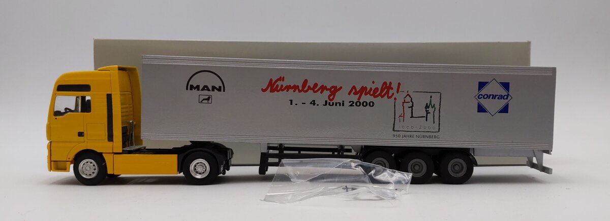 Conrad 1:50 Scale MAN TGA Tractor w/Trailer - Nuremberg 2000 Show Special LN/Box