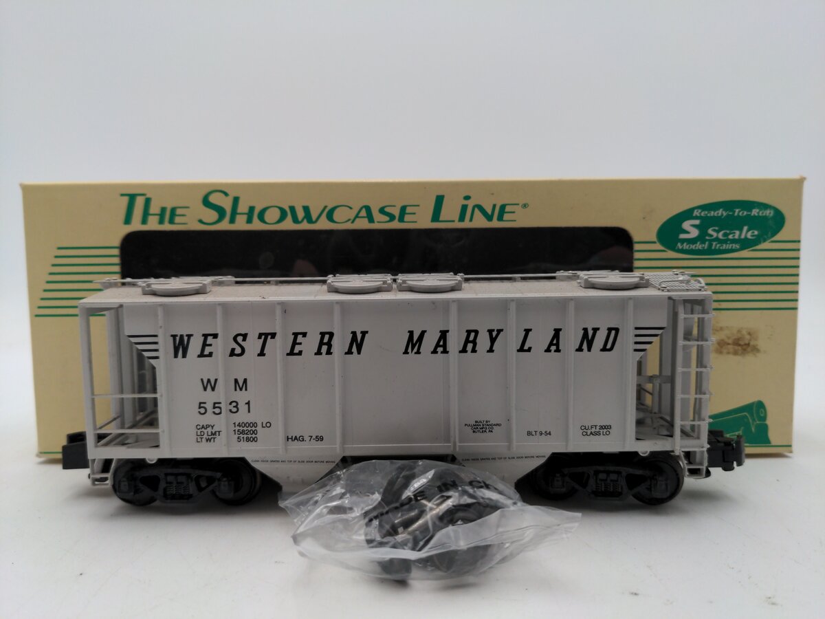 S-Helper 00011 S Gauge Western Maryland PS-2 Hopper #5531 VG/Box