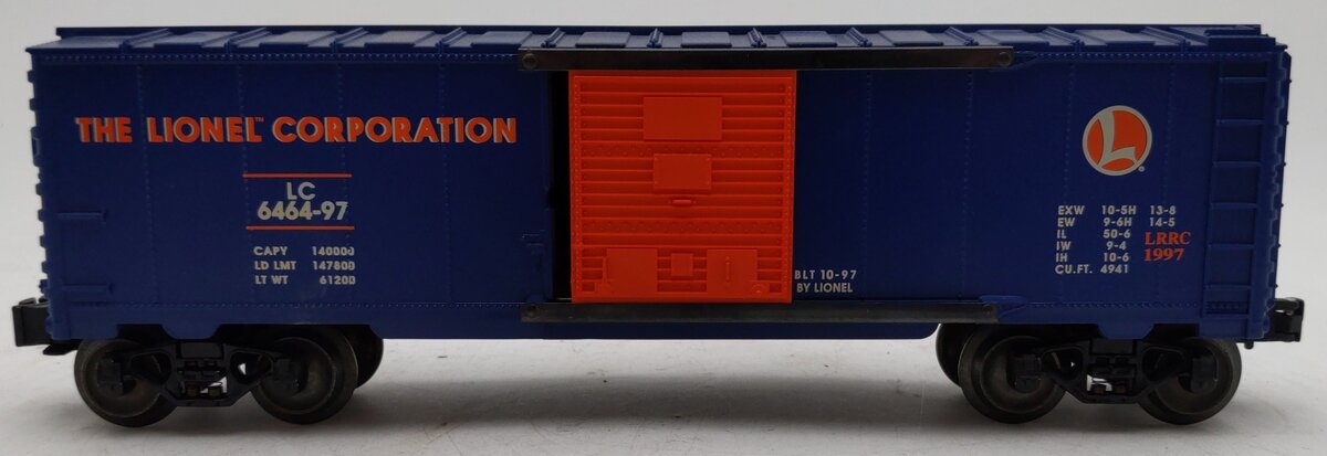Lionel 6-19953 O Gauge LRRC Orange & Blue Lionel Boxcar #6464-97 EX