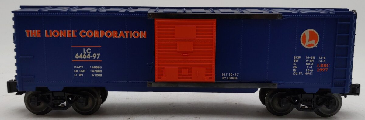 Lionel 6-19953 O Gauge LRRC Orange & Blue Lionel Boxcar #6464-97 EX