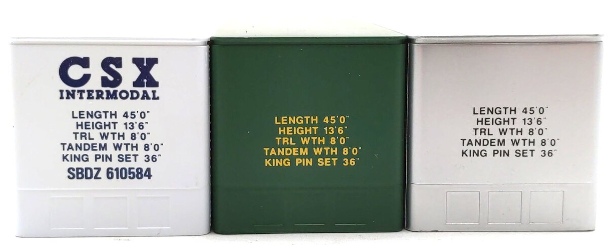 Lionel 6-12826 O CSX/Great Northern/New York Central Intermodal 3-Container Pack LN/Box