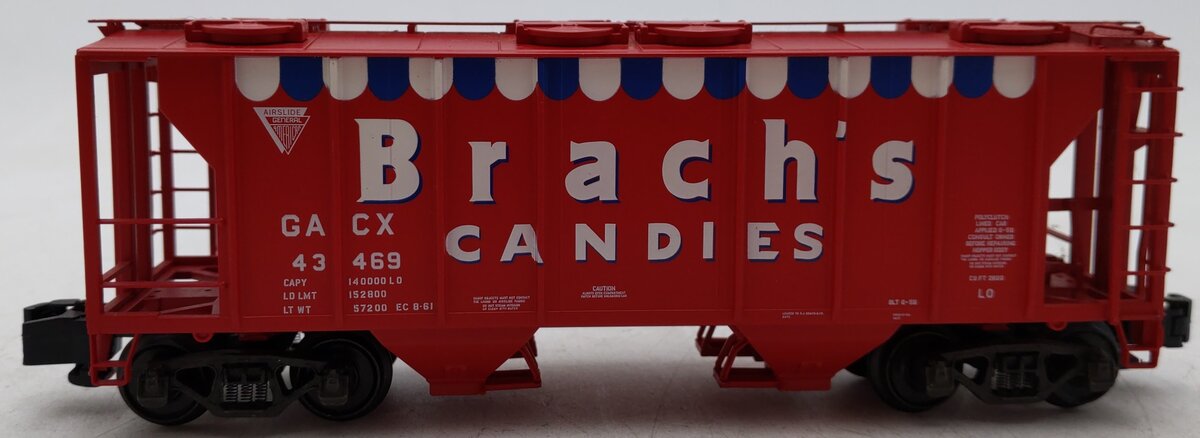 S-Helper 00969 S Gauge Brach's Candies Closed Hopper Car #43469 EX/Box