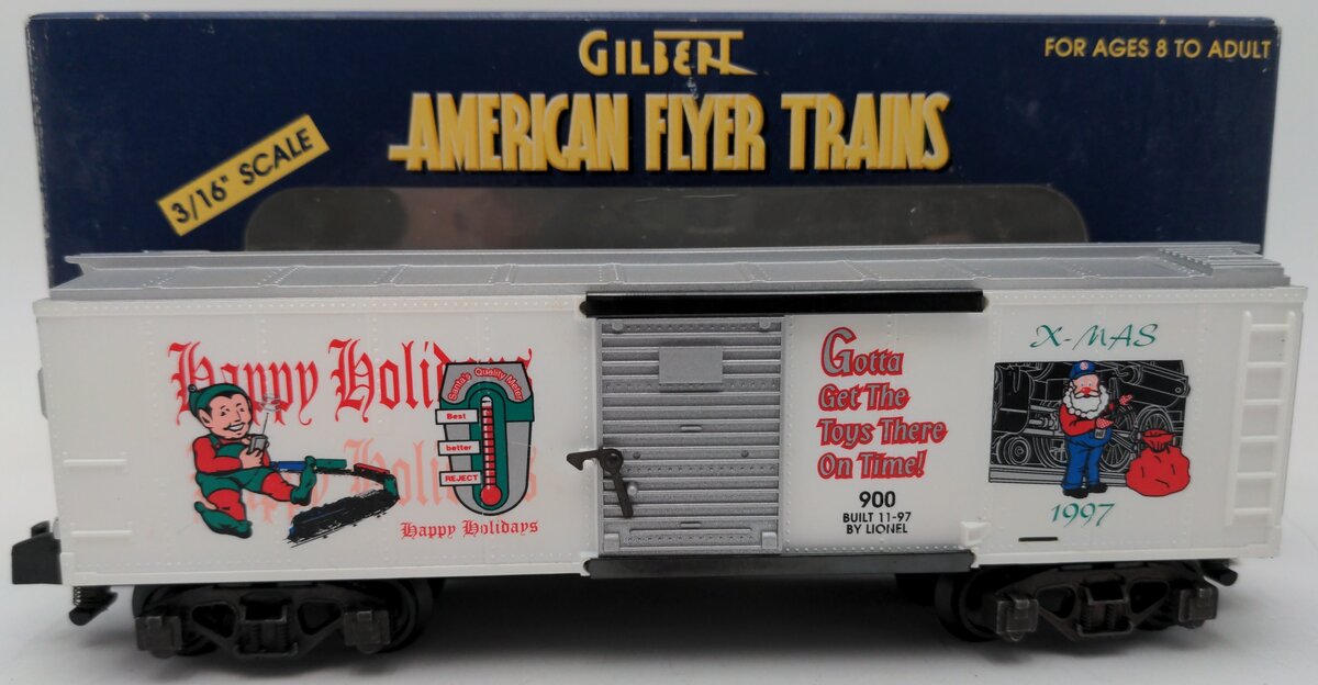 American Flyer 6-48327 S Gauge 1997 Christmas Boxcar #900 EX/Box