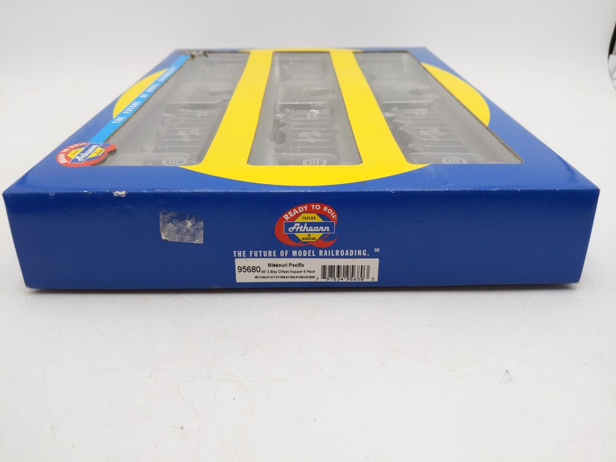 Athearn 95680 HO 40' Missouri Pacific 3-Bay Offset Hopper (6 Pack) LN/Box