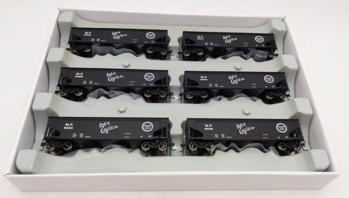 Athearn 95680 HO 40' Missouri Pacific 3-Bay Offset Hopper (6 Pack) LN/Box
