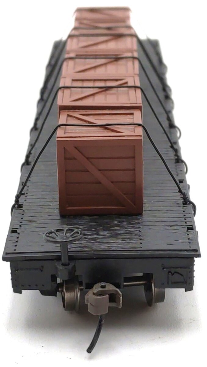 Bachmann 18932 HO Western Pacific W/Crated Load 50' Black Flatcar #2237 LN/Box