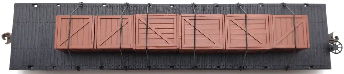 Bachmann 18932 HO Western Pacific W/Crated Load 50' Black Flatcar #2237 LN/Box