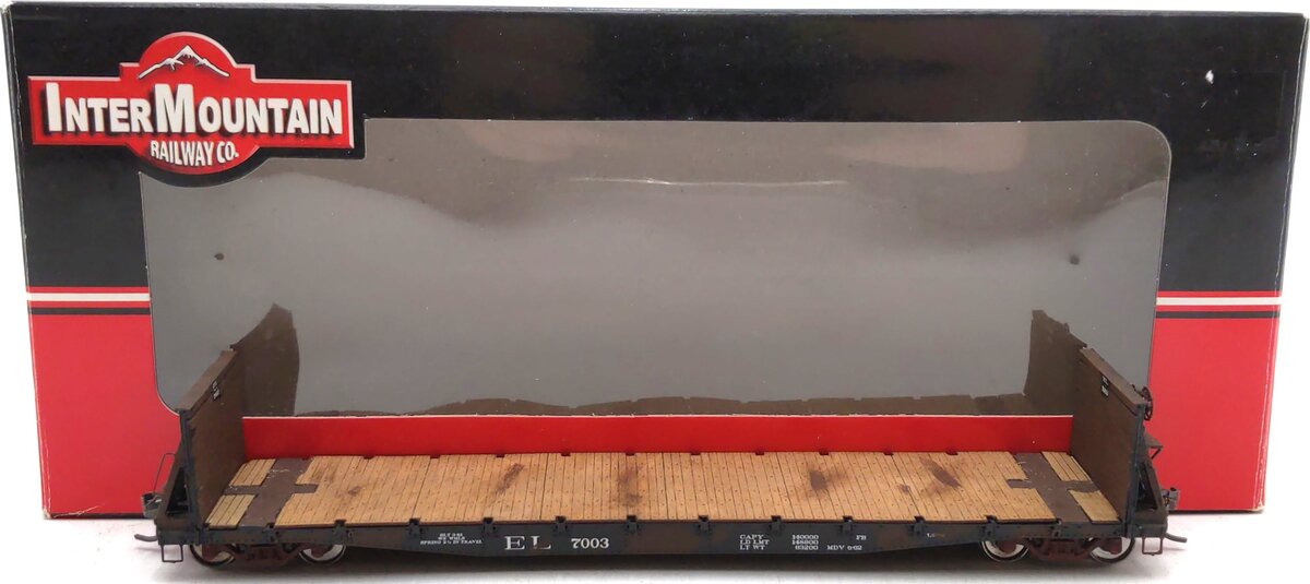 InterMountain 48751-04 HO Erie Lackawanna 70 Ton Bulkhead Flat Car #7003-Custom/Box
