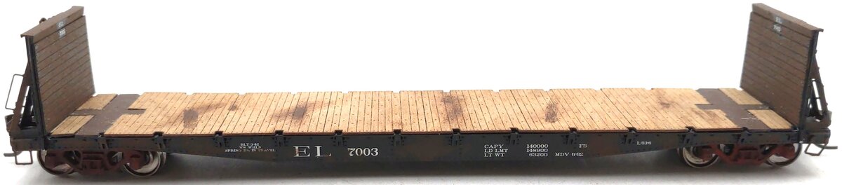 InterMountain 48751-04 HO Erie Lackawanna 70 Ton Bulkhead Flat Car #7003-Custom/Box