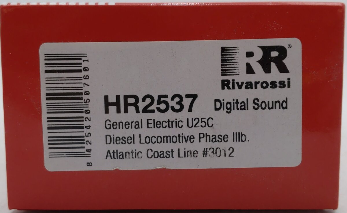 Rivarossi HR2537 HO Atlantic Coast Line GE U25C Diesel Loco w/ Sound & DCC #3012 EX/Box