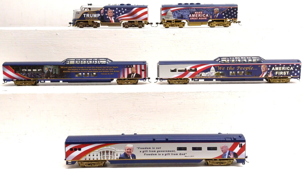 Hawthorne Village HO Scale President Trump Diesel Train Set EX