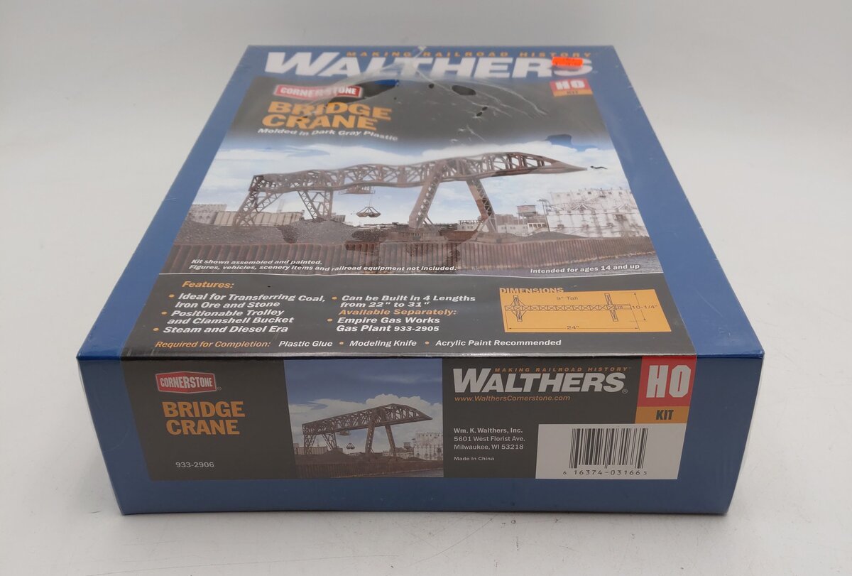 Walthers 933-2906 HO Cornerstone Series Bridge Crane Building Kit MT/Box