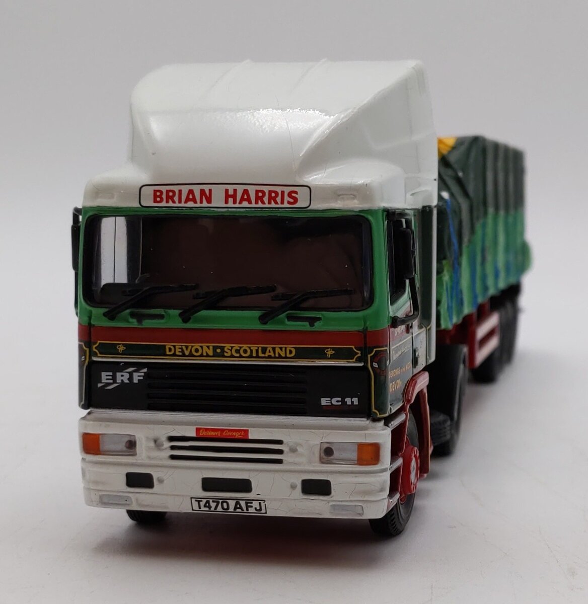 Corgi 1:50 Scale ERF EC Tractor w/Sheeted Flatbed - Brian Harris Transport LN/Box