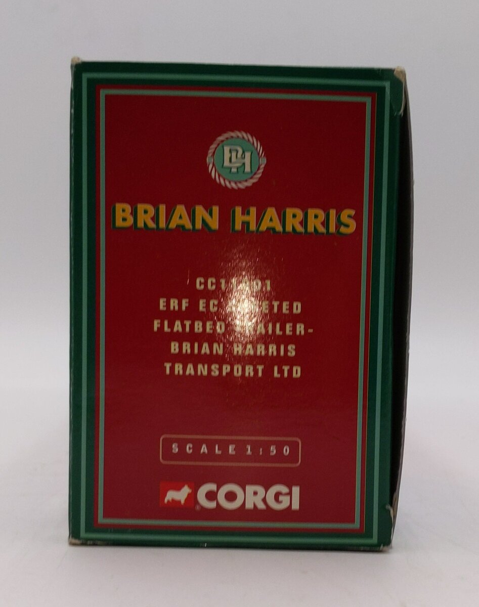 Corgi 1:50 Scale ERF EC Tractor w/Sheeted Flatbed - Brian Harris Transport LN/Box