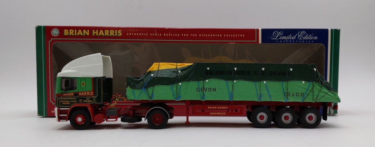 Corgi 1:50 Scale ERF EC Tractor w/Sheeted Flatbed - Brian Harris Transport LN/Box