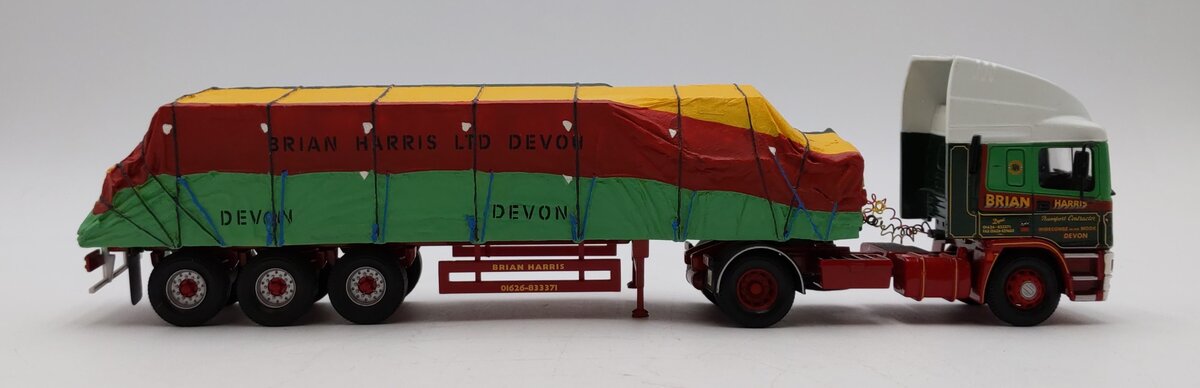 Corgi 1:50 Scale ERF EC Tractor w/Sheeted Flatbed - Brian Harris Transport LN/Box