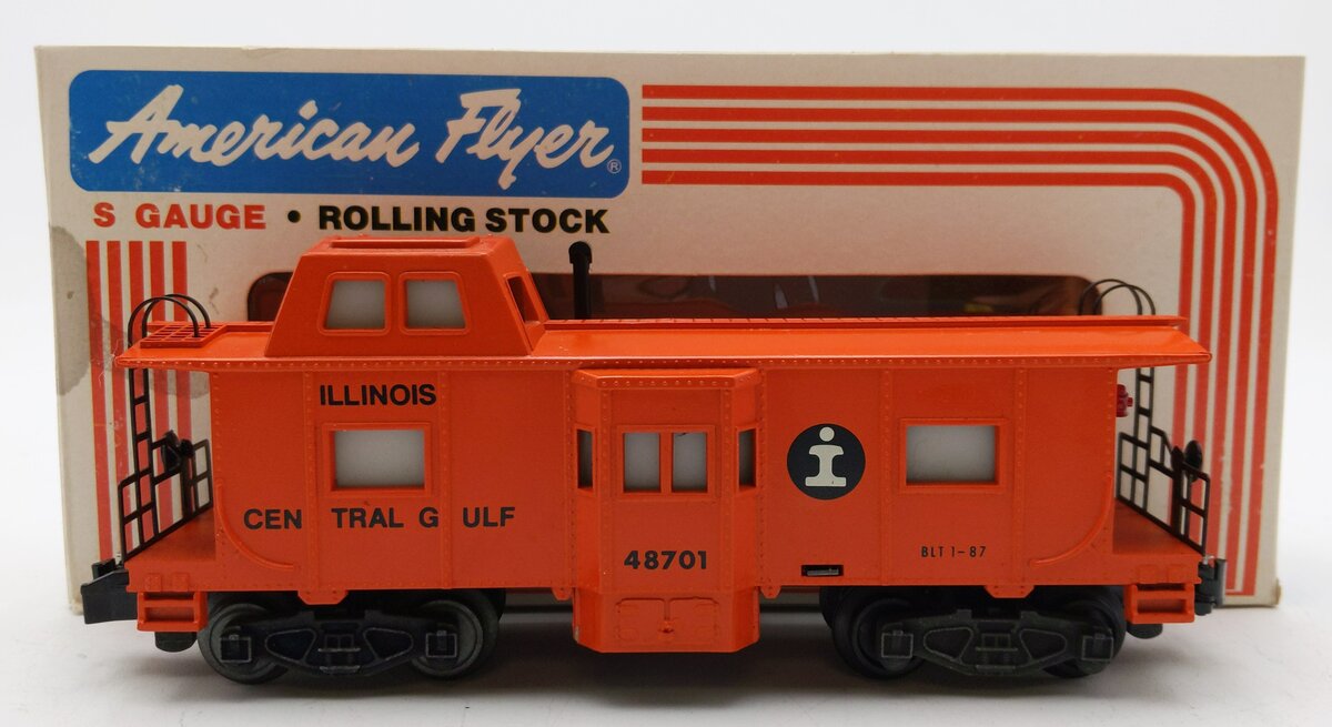 American Flyer 6-48701 S Gauge Illinois Central Gulf Window Caboose EX/Box