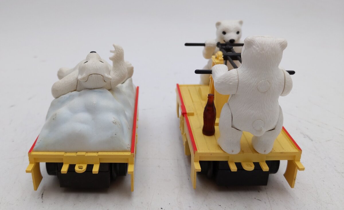 K-Line K2625-02 O Gauge Coca Cola Polar Bear Handcar & Trailer EX/Box