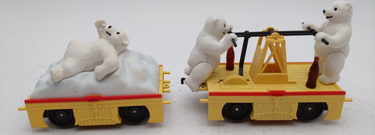 K-Line K2625-02 O Gauge Coca Cola Polar Bear Handcar & Trailer EX/Box