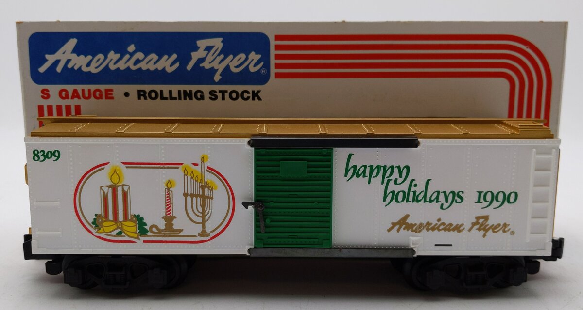 American Flyer 6-48309 S Gauge 1990 Seasons Greetings Boxcar #8309 EX/Box