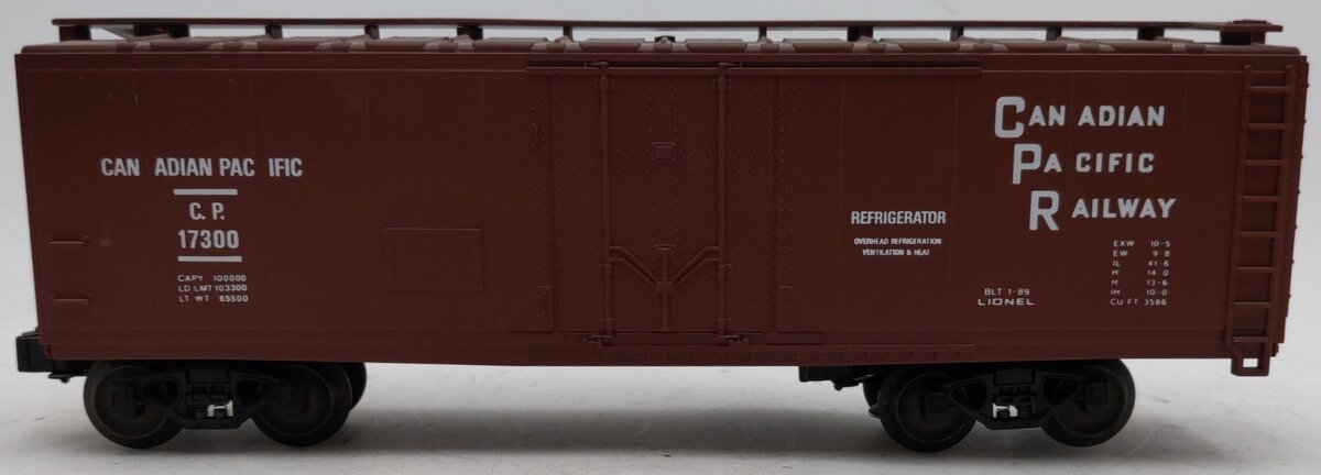 Lionel 6-17300 O Gauge Canadian Pacific Railway Reefer Car EX