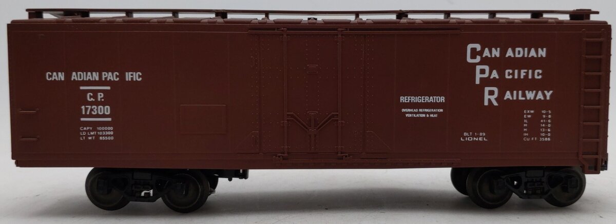 Lionel 6-17300 O Gauge Canadian Pacific Railway Reefer Car EX