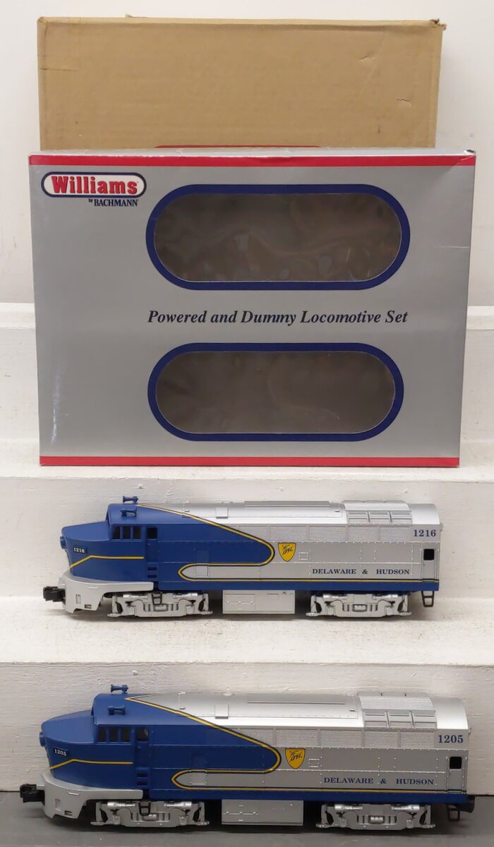 Williams 21902 O Gauge D&H Sharknose Diesel Locomotive AA Set EX/Box