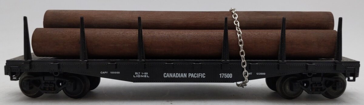Lionel 6-17500 O Gauge Canadian Pacific Flatcar w/ Logs EX