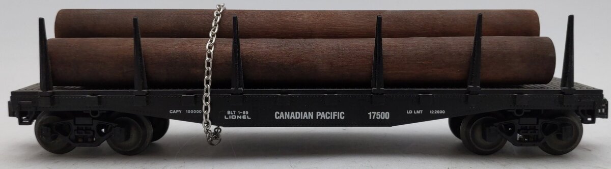 Lionel 6-17500 O Gauge Canadian Pacific Flatcar w/ Logs EX