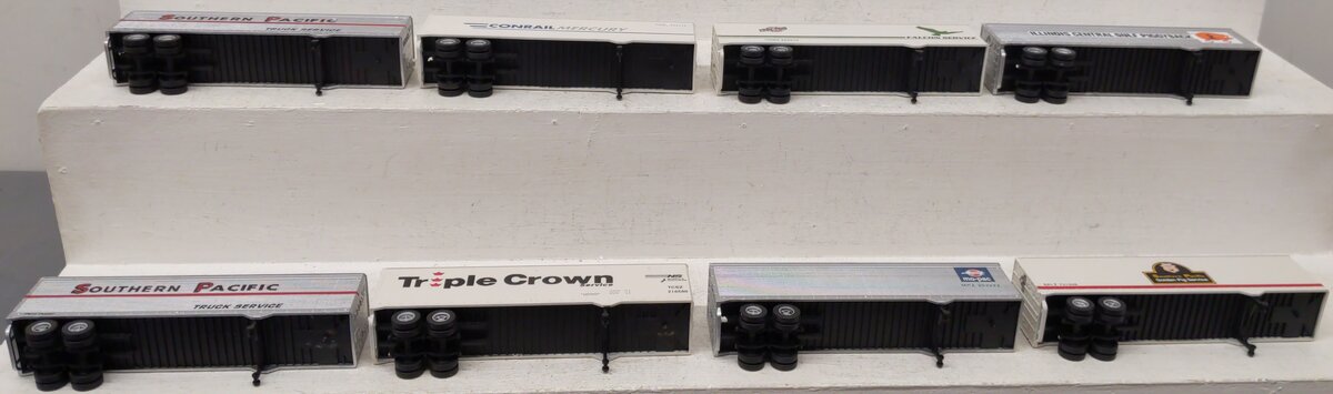American Models S Scale Assorted Flatcars & Trailers [14] EX