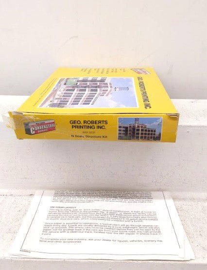 Walthers 933-3231 N Scale George Roberts Printing Inc. Structure Kit EX/Box