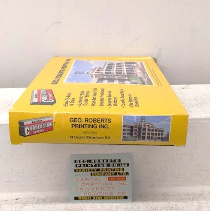 Walthers 933-3231 N Scale George Roberts Printing Inc. Structure Kit EX/Box