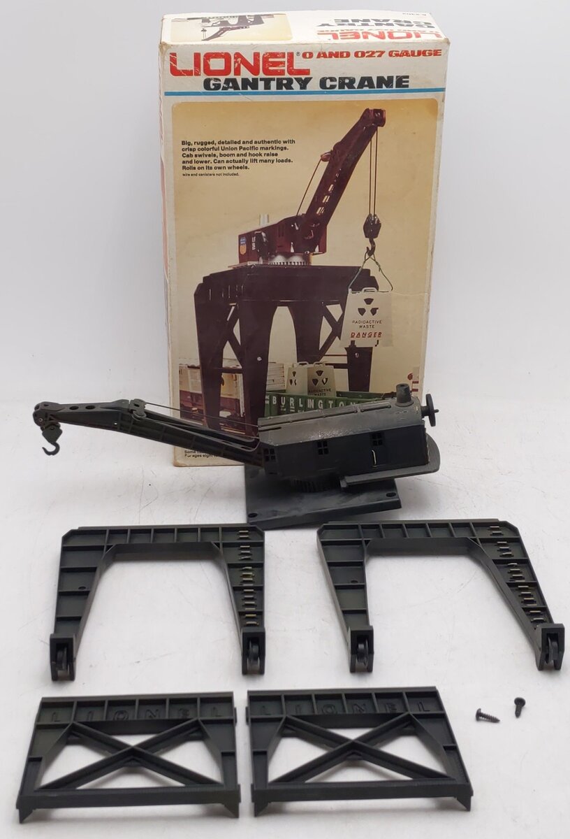 Lionel 6-2302 O Gauge Custom Union Pacific Manual Gantry Crane/Box
