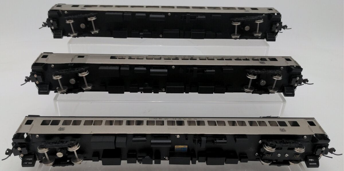 NJ International 340 HO Scale BRASS New Haven RR MU Cars (Set of 3) EX/Box