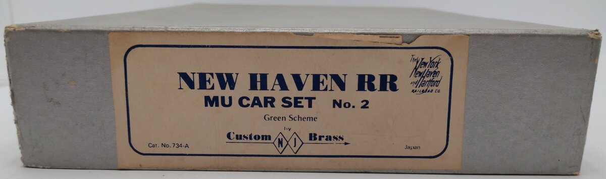 NJ International 340 HO Scale BRASS New Haven RR MU Cars (Set of 3) EX/Box