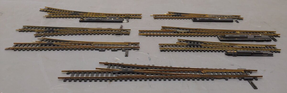 HO Scale Assorted Right & Left Switches [7] EX