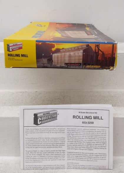 Walthers 933-3250 N Scale Cornerstone Rolling Mill Building Kit EX/Box