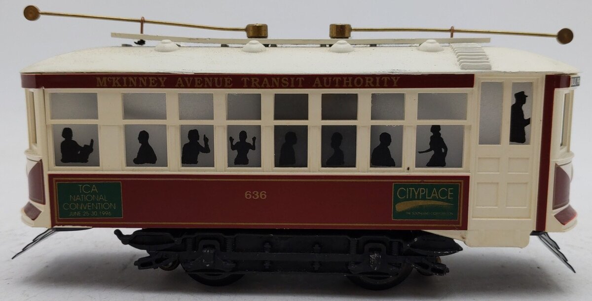 Bowser 636 O Gauge TCA 42nd Conventional McKinney Avenue Birney Trolley - 3 Rail EX