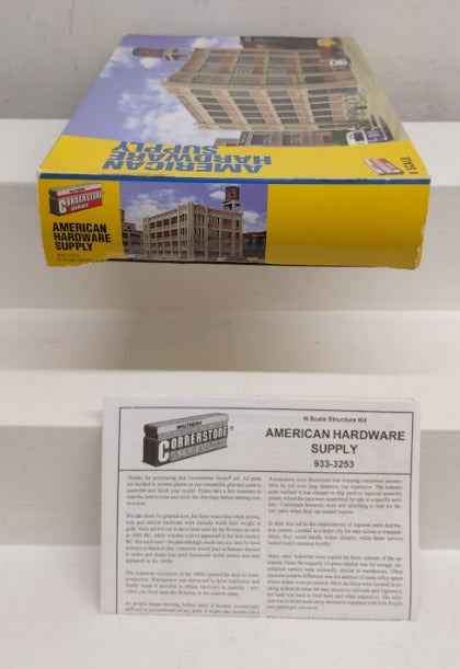 Walthers 933-3253 N Scale Cornerstone Series American Hardware Supply Kit EX/Box